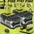 2X 18V 9,0Ah Akku für Ryobi P108 Lithium ONE Plus Akku 18 V RB18L50 / Ladegerät