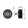 Gates T36767 Umlenk-/Führungsrolle, Keilrippenriemen für MINI TOYOTA Riementrieb