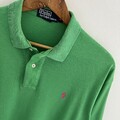 Ralph Lauren Vintage Poloshirt Größe M Medium Herren Grün Pima Weich Kurzarm