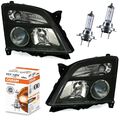 Scheinwerfer Set für Opel Vectra C Signum in Schwarz + OSRAM Original Line H7