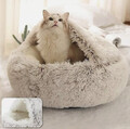 Katzenbett Flauschig Katzenhöhle Kleines Hundebett Hundekorb Donut Kuschelbett