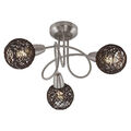 Briloner Deckenleuchte Nickel matt/Braun 47cm max. 3 x 5,5W E14 Strahler Lampe