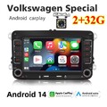 32GB Für VW Touran GOLF 5 6 Caddy Carplay Android 14 Autoradio GPS Navi WIFI RDS
