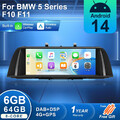 10.25" Android 14 Autoradio GPS Navi CarPlay DAB+ 8-Kern für BMW 5er F10 F11 NBT