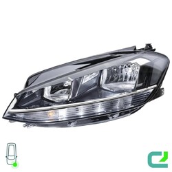 Hauptscheinwerfer links Halogen WY21W HELLA für VW Golf VII (5G1, BQ1, BE1, BE2)