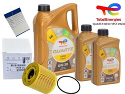 pL.11,25 € 7 Liter MOTORÖL TOTAL QUARTZ INEO FIRST 0W-30 + PSA Ölfilter 1109CL