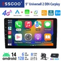 DAB+ Carplay Android 14 128G Autoradio GPS Navi AM RDS BT WIFI SWC 2 DIN +Kamera