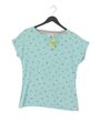 FatFace Damen T-Shirt UK 14 blau Baumwolle mit Lyocell Modal Basic