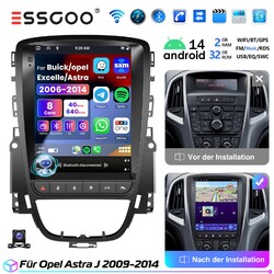 2+32G Android14 FM GPS Nav WiFi Carplay Autoradio Für Opel Astra J 2009-2014 KAM