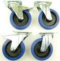 Blue Wheel Schwerlastrollen Transportrollen Lenkrollen BREMSE 80 100 125 160 200
