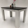 Esstisch Tisch Esszimmertisch Küchentisch Schwarz Weiß 110x70cm NEU