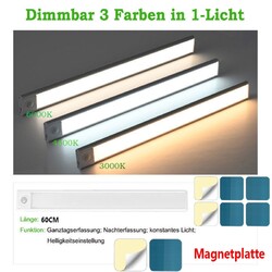 Unterbauleuchte LED Lichtleiste Küchenlampe Schrankleuchte USB Wiederaufladbare
