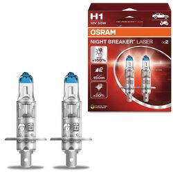 2x OSRAM H1 NIGHT BREAKER LASER 2.0 3200K in DuoBox Halogen