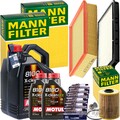 MANN INSPEKTIONSPAKET+7L MOTUL EFE 5W-30 MOTORÖL passend für BMW 3er E36 320-28i