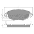 1x Bremsbelagsatz, Scheibenbremse TOMEX Brakes TX 12-58 passend für FORD