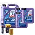 Motoröl 0W30 LIQUI MOLY Synthoil Longtime 8L+HENGST Ölfilter +Spülung