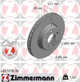 2x Bremsscheibe belüftet 400.5515.30 ZIMMERMANN für MERCEDES-BENZ C-KLASSE