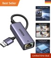 Hochgeschwindigkeits USB LAN Adapter 1000 Mbps – Stabil und tragbar in Aluminium