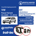Für VW Passat Variant B6 Typ 3C5 03.2005-11.2010 AHK abn. +7pol sp. E-Satz TOP
