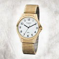 Regent Metall Herren Uhr 1243486 Analog Armband-Uhr gold Zugarmband UR1243486