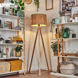 Wohn Schlaf Zimmer Raum Beleuchtung Holz Boho Style Stand Steh Lampe Leuchte