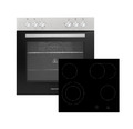 Backofen Herdset Einbau Kochfeld Glaskeramik rahmenlos 72 L Respekta HS2201-26