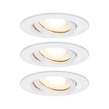 Paulmann 92898 Nova LED Einbauleuchte 3er Set schwenkbar rund 7W Spot IP65 strah