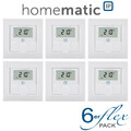 6er Set - Homematic IP Wandthermostat mit Luftfeuchtigkeitssensor - HmIP-WTH-1