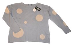 Premium Essentials Kaschmirpullover NEU hellblau-weiß gepunktet Gr.XL