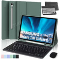 QWERTZ Bluetooth Tastatur Hülle Für Samsung Galaxy Tab S9 FE/S9 S8 S6 Lite A9+