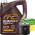 MANN-FILTER ÖLFILTER + 5L MANNOL 5W-30 ENERGY PREMIUM MOTORÖL DEXOS2 5W30 ÖL