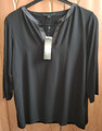 NEU! Comma Blusenshirt Longsleeve Shirt Gr. 44  3/4 Arm schwarz NP 49,99€