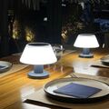 LED Solar Tischlampe Dimmbar USB und Solar Aufladbar Akku Außen Tischleuchte