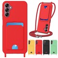 Hülle Mit Handykette Umhängen Für Samsung S25 Edge Ultra S24 FE S23 A56 A36 Case