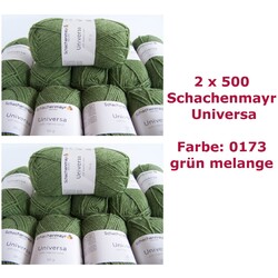 2 x 500g Schachenmayr Universa - mit weicher Merinowolle Fb173 grün me (39,95/kg