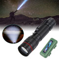 2 x Taschenlampe LED Aufladbar USB Super Hell Taktisches Fackel Lumen ,DHL