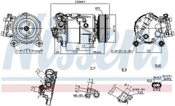 NISSENS Kompressor, Klimaanlage 891019 für BMW MINI
