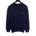 GANT Marineblau Strukturiert Rundhals Sweatshirt Pullover Größe 2XL XXL