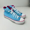 Vintage Converse Blue Label High Top Sneaker Gr. UK 7 blau pink sehr selten