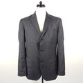 Windsor Tailored Sakko Herren Gr 52 Grau Wolle Seide Jacke Knöpfbare Manschetten