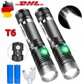 1/2/3x Taschenlampe LED Aufladbar USB Super Hell Taktisches Fackel Lumen Akku