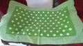Wolldecke Decke IBENA Sorrento grün weiß Punkte Top 150cm x 96cm