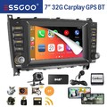 32G Carplay Autoradio GPS DAB+ Kam ​Für Benz Mercedes CLC//C-Klasse W203 W209