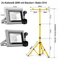 LED Baustrahler Fluter Strahler Außen 10W-200W Arbeitsleuchte Stativ Gartenlampe