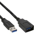 5x InLine USB 3.0 Kabel A Stecker / Buchse SuperSpeed bis zu 5GBit/s schwarz 3m