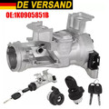 1K0905851B ZÜNDSCHLOSS GEHÄUSE SCHLIEßZYLINDER SCHLÜSSEL Für VW PASSAT GOLF 5 6.