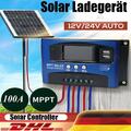 100A 12V-24V MPPT Solar Ladegerät Controller Panel Regler mit Daul USB Digital