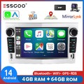 DAB+ Autoradio Android 14 Für Opel Corsa C D Astra H Zafira B 4+64G GPS Carplay
