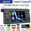 32G Android 12 Autoradio Carplay GPS Nav RDS DAB+ Für BMW 3er M3 E46 318 320 325