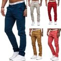 Herren Skinny Fit Cargo Designer Chino Jeans Hose Stretch Jeanshose 3269